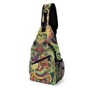 Sac À Bandoulière Image De La Ligne Verte Léger Sacoche Tactique Durable pour Voyage Femme 19X39Cm