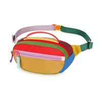 Sac à bandoulière imperméable réglable multi-poches étui de rangement sac banane de sport adapté pour la gym et l'extérieur multifonction sport pochette de taille, Couleur jaune., Taille unique