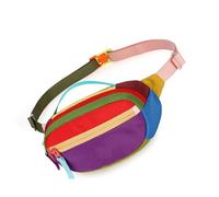 Sac à bandoulière imperméable réglable multi-poches étui de rangement sac banane de sport adapté pour la gym et l'extérieur multifonction sport pochette de taille, Violet, Taille unique