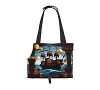 Sac à bandoulière imprimé bateau pirate dessin animé, spécialement conçu pour les petits chiens et chats, bandoulière multifonction et sac à main