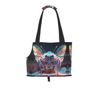 Sac à bandoulière imprimé créatures holographiques, convient pour les petits chiens et chats, sac de courses et de voyage, sac à double usage