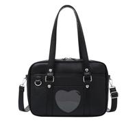 Sac à bandoulière imprimé cœur - Sac à main élégant, sac de voyage de grande capacité | Sacs de voyage pour le travail universitaire avec sac fourre-tout tendance Jk pour un usage quotidien, les