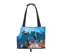 Sac à bandoulière imprimé dauphin amusant qui vous regarde, sac à bandoulière léger et respirant 26 x 34 cm