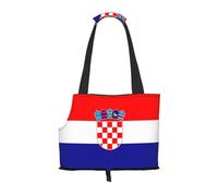 Sac à bandoulière imprimé drapeau de la République de Croatie pour sortir, petit chien et chat double usage