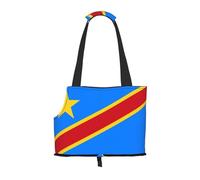 Sac à bandoulière imprimé drapeau du Congo pour sortir, petit chien et chat double usage