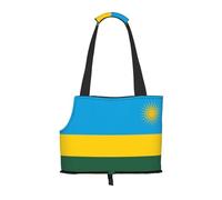 Sac à bandoulière imprimé drapeau du Rwanda pour animaux de compagnie pour sortir, petit chien et chat double usage