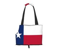 Sac à bandoulière imprimé drapeau du Texas pour animal domestique pour sortir, petit chien et chat double usage