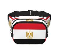 Sac à bandoulière imprimé drapeau égyptien tendance, sac banane de randonnée, sac à bandoulière carré double couche pour voyage et fitness
