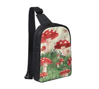 Sac à bandoulière imprimé en noix de coco pour homme et femme, sac à bandoulière pour voyage, course à pied, cyclisme, randonnée, sports, Champignons de dessin animé., Taille unique