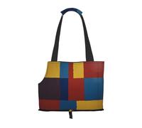 Sac à bandoulière imprimé en trois couleurs primaires, convient pour les petits chiens et chats, sac de courses et de voyage à double usage