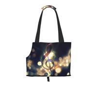 Sac à bandoulière imprimé note de musique pour animal domestique léger et respirant 26 x 34 cm