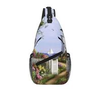 Sac à bandoulière imprimé phare résistant à l'eau avec peinture diamant