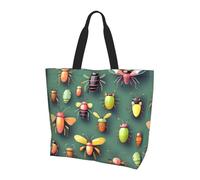 Sac à bandoulière Insect Atlas. Imprimé élégant sur toute la surface pour femme, léger, grande capacité pour un usage quotidien
