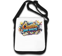 Sac à bandoulière inspirant idées créatives et imagination, blanc