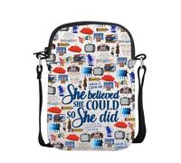 Sac à bandoulière inspiré de la musique pour fans de théâtre avec inscription « She Believed She Could So She Did », When I Grow Up Cb UK, 0