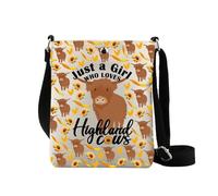 Sac à bandoulière inspiré de la vache des Highlands, cadeau animal de la ferme, cadeau de vache à poils longs, sac à main, sac à bandoulière Just a Girl Who Loves Highland Cows, Who Loves Highland Cb2