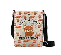 Sac à bandoulière inspiré du panda rouge - Cadeau idéal pour les amoureux des mammifères - Cadeau pour gardien de zookeeper, Loves Red Cb2, large
