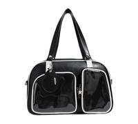 Sac à bandoulière japonais Culture Anime avec sangle réglable pour une décoration unique et une utilisation quotidienne du sac de ventilation anime, Noir