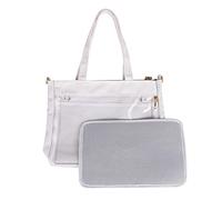 Sac à bandoulière japonais en toile pour femme, sac à bandoulière pour adolescent, sac à main pour étudiant, joli sac transparent, Blanc # reliure en tissu maille B