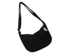 Sac à bandoulière japonais pour femme Style coréen Simple Dumplings Messagers décontractés pour voyage Utilisation quotidienne pour femme Dumplings Tendance Style coréen Bandoulière Shopping, Noir