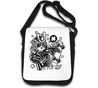 Sac à bandoulière japonais Samurai Skater Urban Skateboard Graphic Blanc