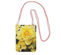 Sac à bandoulière jaune rose pour téléphone portable et homme - Mini sac à main imperméable avec sangle réglable - Pochette de voyage pour téléphone portable