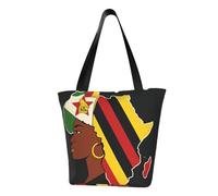 Sac à bandoulière léger avec imprimé carte du Zimbabwe pour sorties d'été, sacs fourre-tout, voyage, randonnée, travail, utilisation décontractée