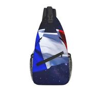 Sac à bandoulière léger avec imprimé drapeau français pour homme et femme