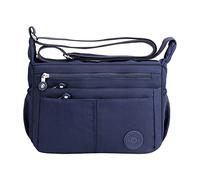 Sac à bandoulière léger en nylon de grande capacité, multi-poches, grande capacité, décontracté, pour homme, bleu, Taille unique