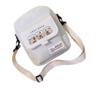 Sac à bandoulière léger en polyester à la mode sur le thème des animaux, sacs à bandoulière pratiques pour téléphone, clés, portefeuille, accessoires, sac à main Capybara pour femme, blanc, One Size