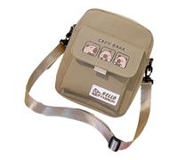 Sac à bandoulière léger en polyester tendance sur le thème des animaux, sacs à bandoulière pratiques pour téléphone, clés, portefeuille, accessoires, sac décontracté sur le thème Capybara, kaki, One
