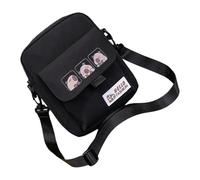 Sac à bandoulière léger en polyester tendance sur le thème des animaux, sacs à bandoulière pratiques pour téléphone, clés, portefeuille, accessoires, sac à main Capybara, Noir , One Size