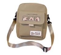 Sac à bandoulière léger en polyester tendance sur le thème des animaux, sacs à bandoulière pratiques pour téléphone, clés, portefeuille, Kaki Kh, Medium