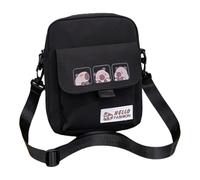 Sac à bandoulière léger en polyester tendance sur le thème des animaux, sacs à bandoulière pratiques pour téléphone, clés, portefeuille, accessoires Capybara pour filles, Noir , One Size