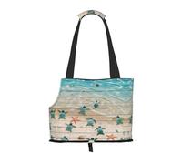 Sac à bandoulière léger et respirant Motif tortue de mer et étoile de mer 26 x 34 cm