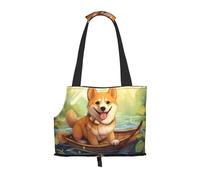 Sac à bandoulière léger et respirant pour petit animal de compagnie, imprimé Shiba Inu WZYCWB Funny