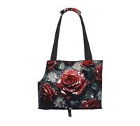 Sac à bandoulière léger et respirant pour petit animal de compagnie, sac à bandoulière imprimé rose en verre WZYCWB