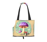 Sac à bandoulière léger et respirant pour petit animal de compagnie, sac à bandoulière WZYCWB violet Dream Mushroom imprimé