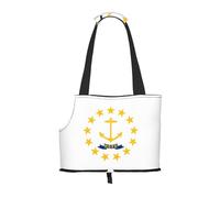Sac à bandoulière léger et respirant pour petit animal de compagnie, WZYCWB Rhode Island State Flag imprimé