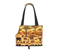 Sac à bandoulière léger et respirant pour petits chiens Motif animaux de la prairie africaine