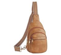 Sac à bandoulière léger for hommes, sacs de poitrine, sac dos jour, for voyage, Sport, course pied, randonnée, main en paille d'été (kaki)(Khaki)