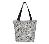 Sac à bandoulière léger imprimé journal HD plage mode sac à main voyage travail accessoire fonctionnel