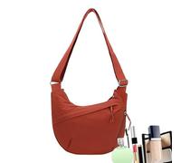 Sac à bandoulière léger pour femme, sac à bandoulière léger et réglable, sac à bandoulière spacieux Crescent Multi Pocket Femme Poches pour femme, rouge, Consulte la descripción