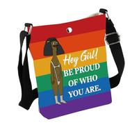 Sac à bandoulière LGBTQ inspiré du dessin animé - Cadeau pour amoureux de la fierté gay, Qui êtes-vous sac