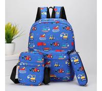 Sac À Bandoulière Licorne Sr Pour Enfants Du Collège,Sac À Stylo,3 Pièces - Type Blue