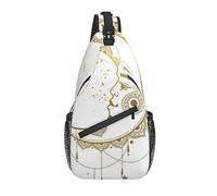 Sac à bandoulière Magic Moon White Tarot Boho Randonnée Daypack Bandoulière Épaule Sac à Dos Voyage Poitrine Pack pour Hommes Femmes