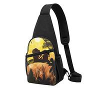 Sac à bandoulière magique de Noël pour homme et femme, sac à dos à bandoulière décontracté, sac à dos à bandoulière gauche ou droite, Adorable couple de singes, Taille unique