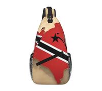 Sac à bandoulière Map01 avec drapeau de Trinité-et-Tobago - Sac banane pour homme et femme