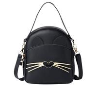 Sac à bandoulière - MARQUE - Mini sac à bandoulière - Cuir PU - Noir - 17x5x14cm