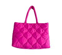 Sac à bandoulière matelassé - Sac à main assorti - Grande capacité - Sac de courses - Sac de courses - Sac de banlieue, rose rouge